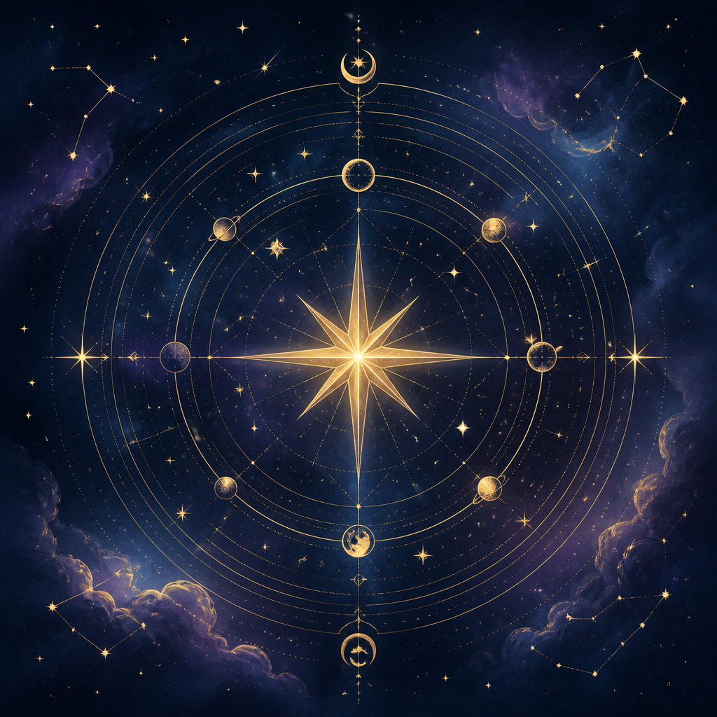 Cosmic star chart ornament